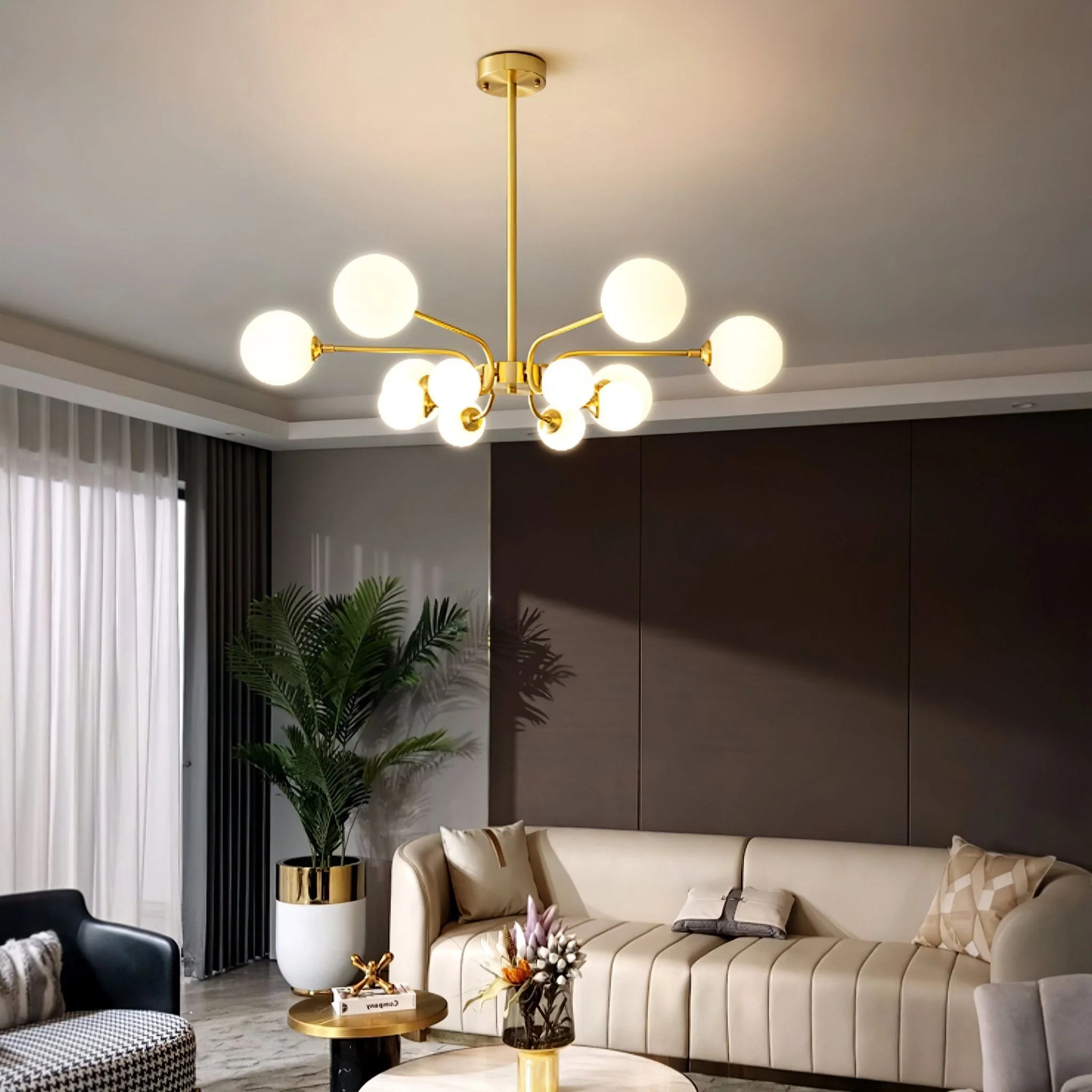 Aurora Chandelier Globe Arm Modern - Image 19
