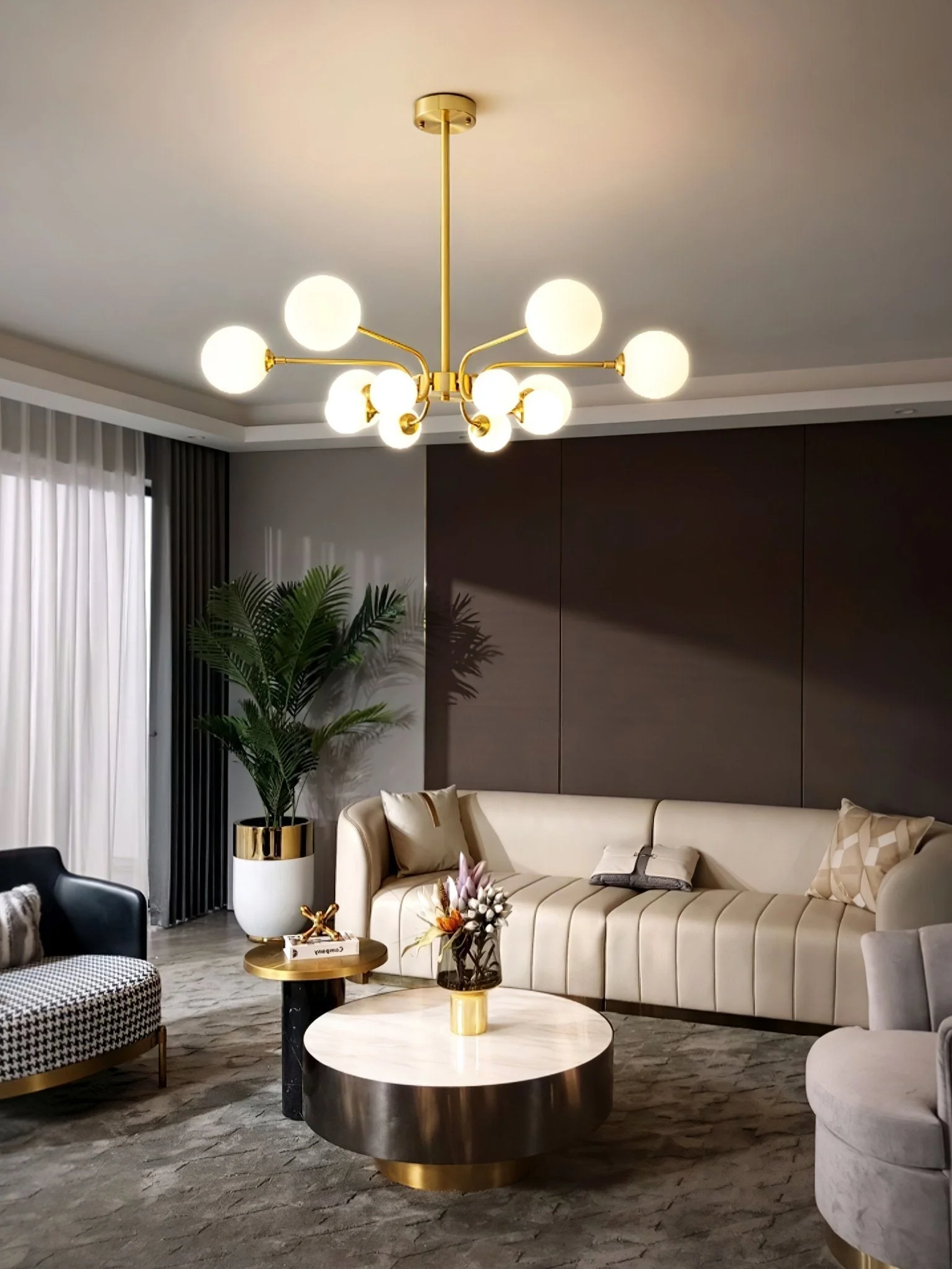 Aurora Chandelier Globe Arm Modern - Image 27