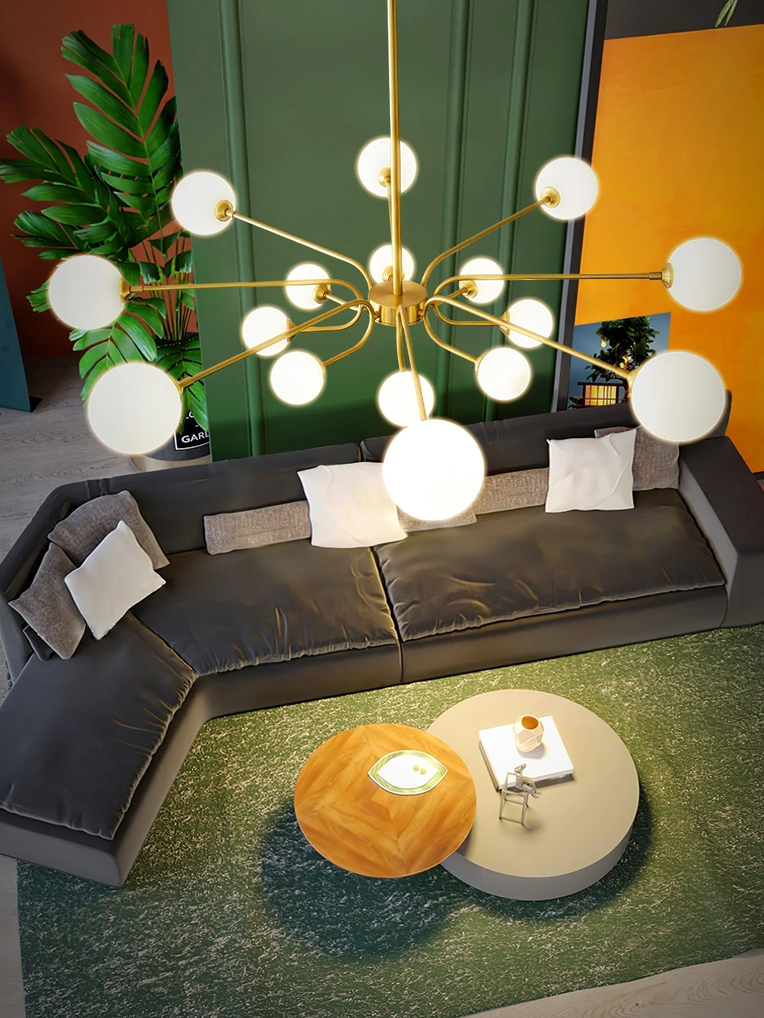 Aurora Chandelier Globe Arm Modern - Image 31