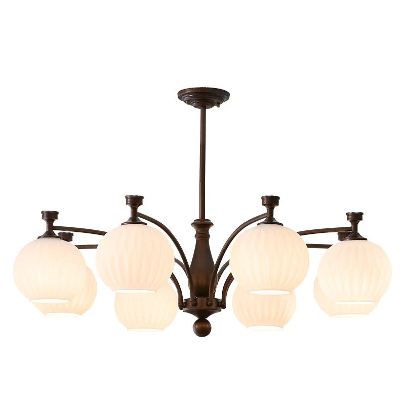 Aurora Chandelier Orb Frosted Vintage - Image 16
