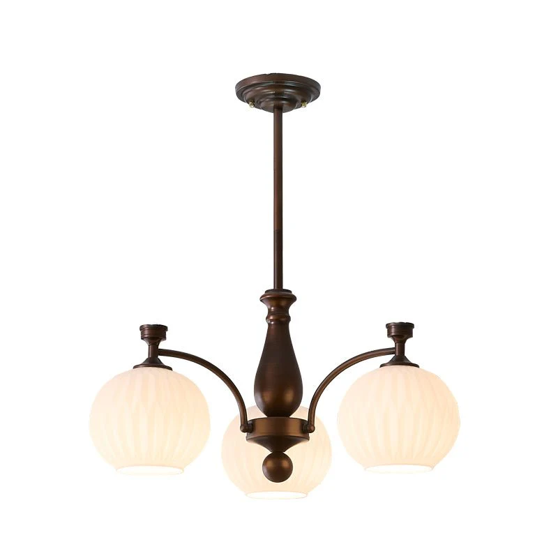 Aurora Chandelier Orb Frosted Vintage - Image 17
