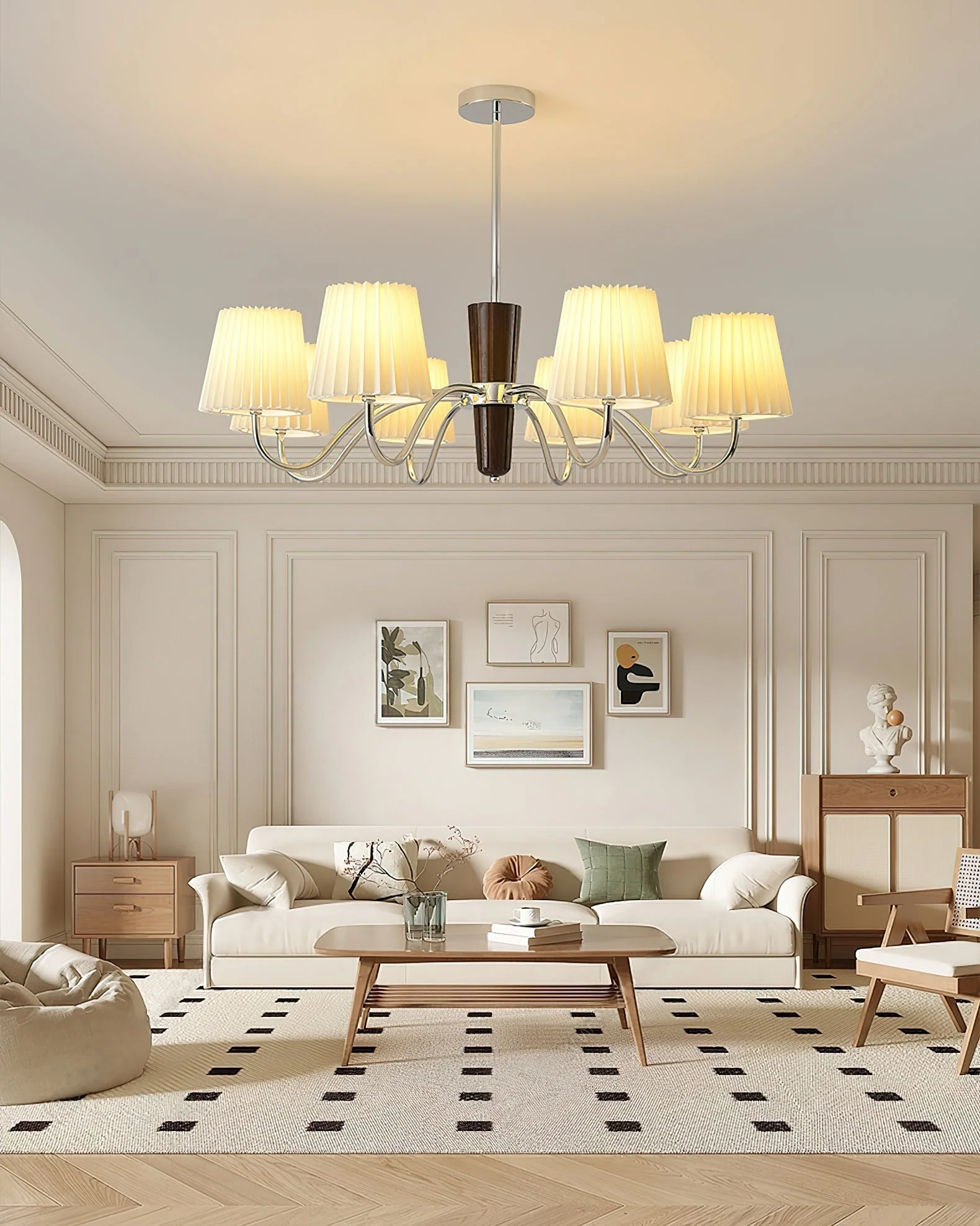 Aurora Chandelier Pleated Fabric Classic - Image 11