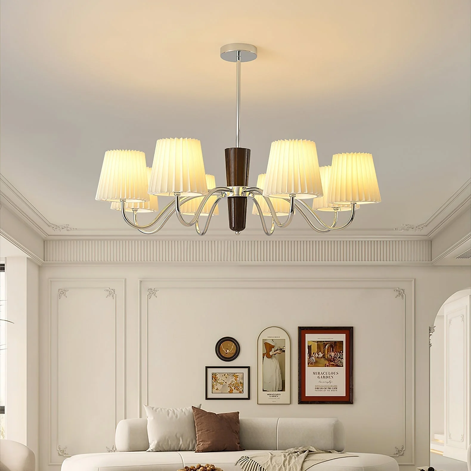 Aurora Chandelier Pleated Fabric Classic - Image 8