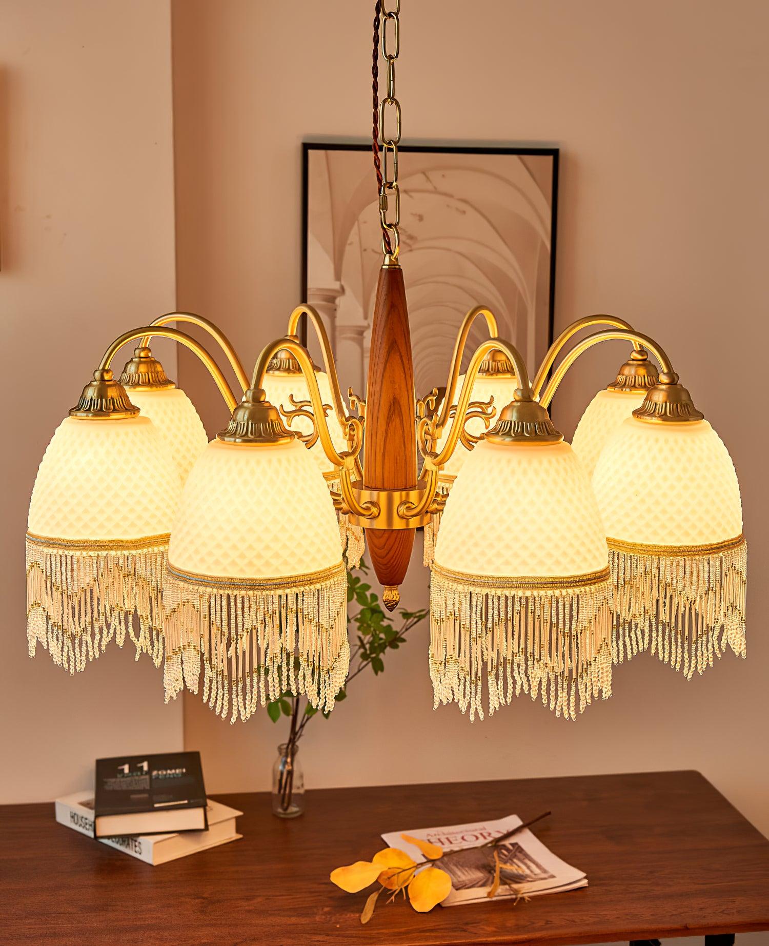 Aurora Chandelier Tassel Glass Vintage - Image 33