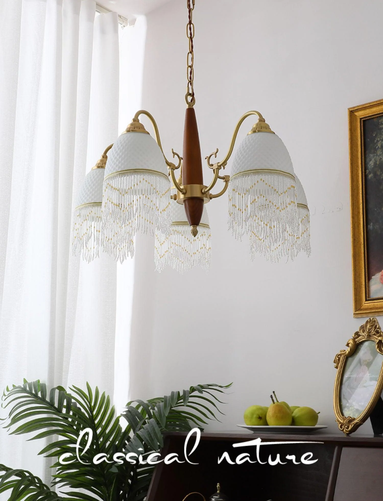 Aurora Chandelier Tassel Glass Vintage - Image 35