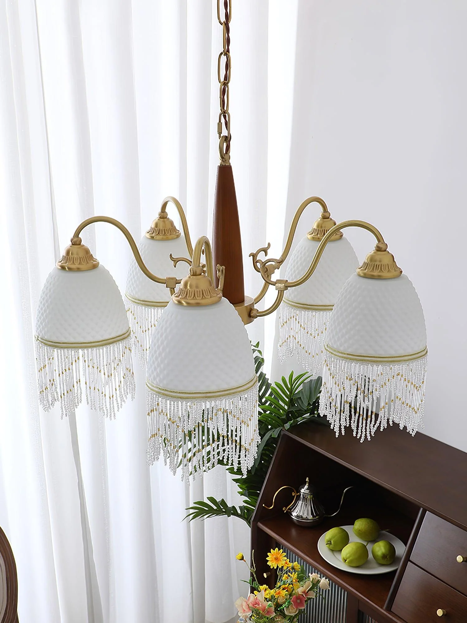 Aurora Chandelier Tassel Glass Vintage - Image 36
