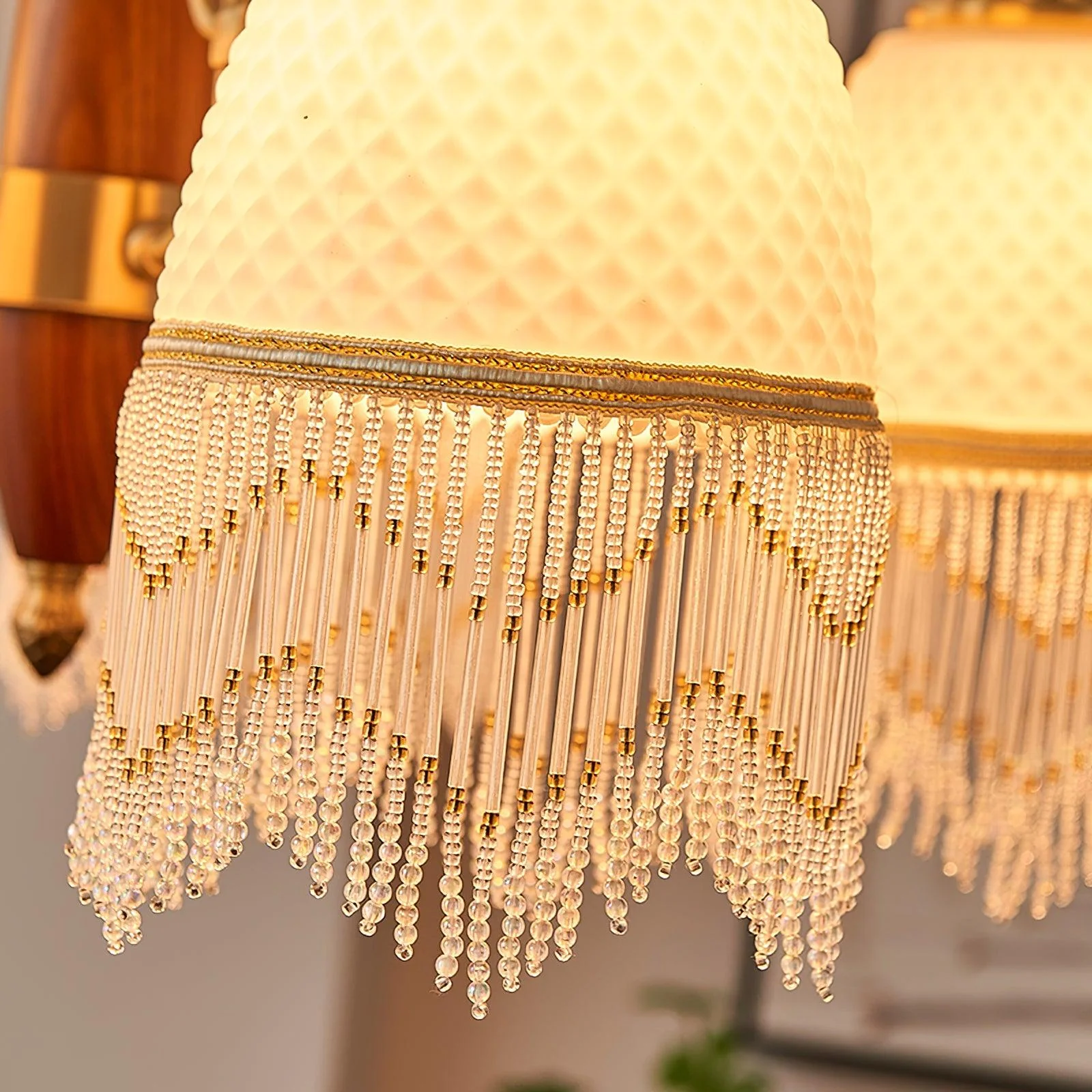 Aurora Chandelier Tassel Glass Vintage - Image 8