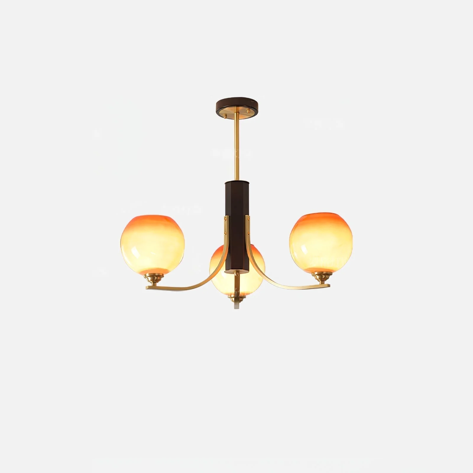 Aurora Chandelier Vintage Caramel Globe - Image 16