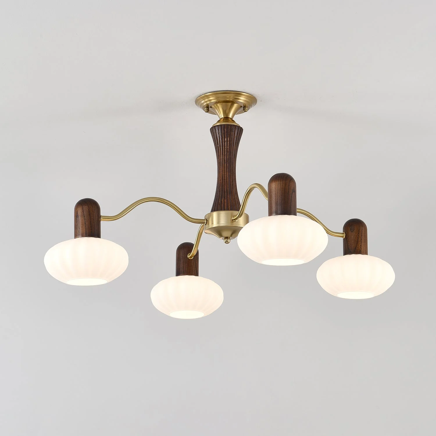 Aurora Chandelier Walnut Embrace White Finish - Image 11