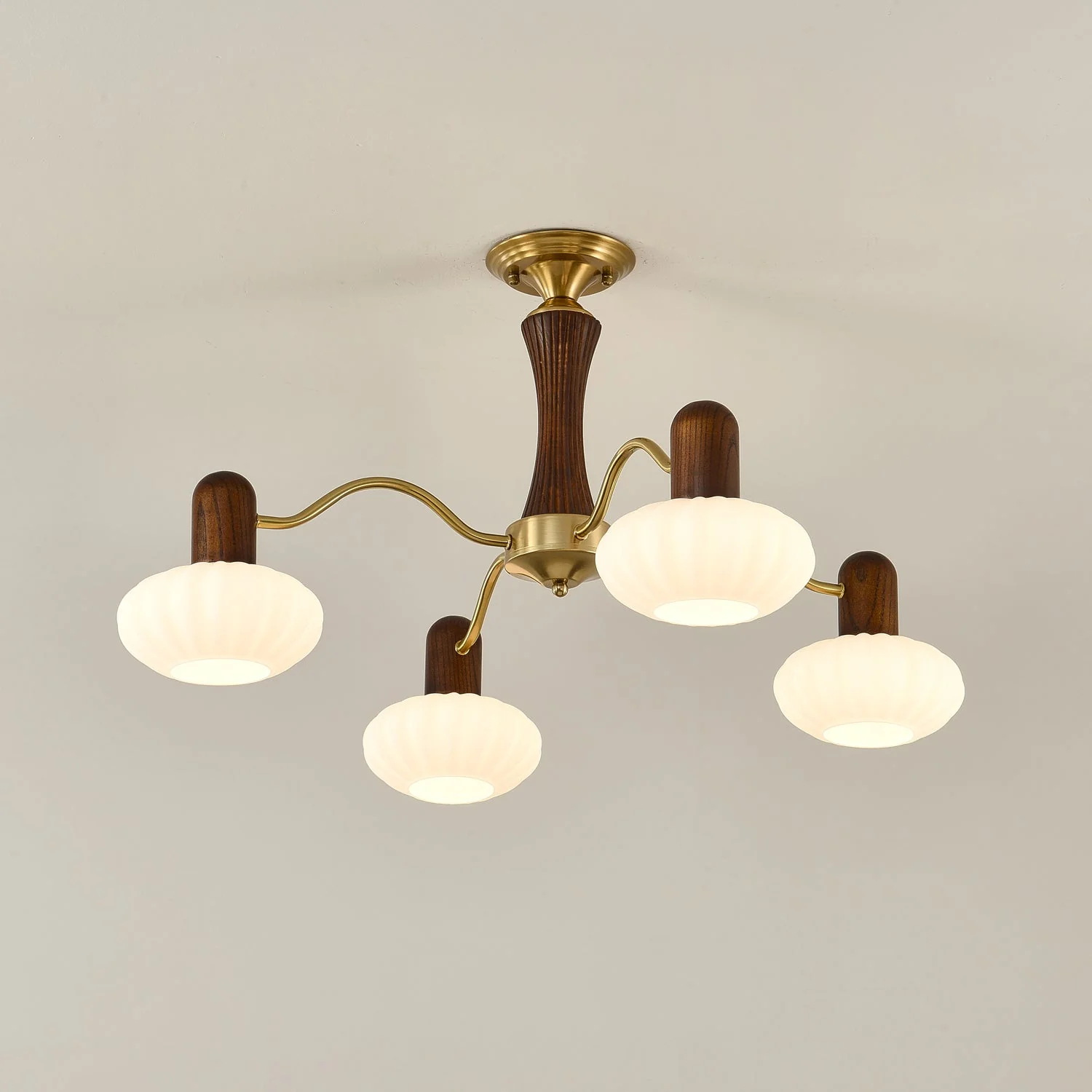 Aurora Chandelier Walnut Embrace White Finish - Image 13