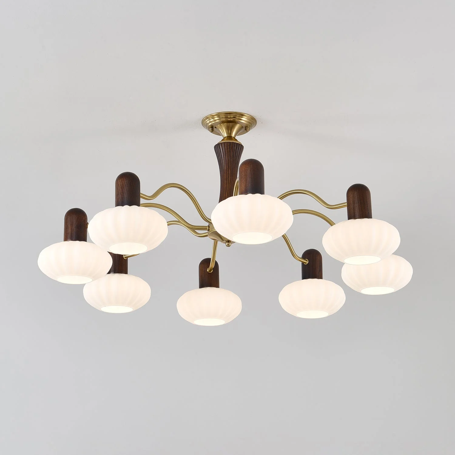 Aurora Chandelier Walnut Embrace White Finish - Image 20