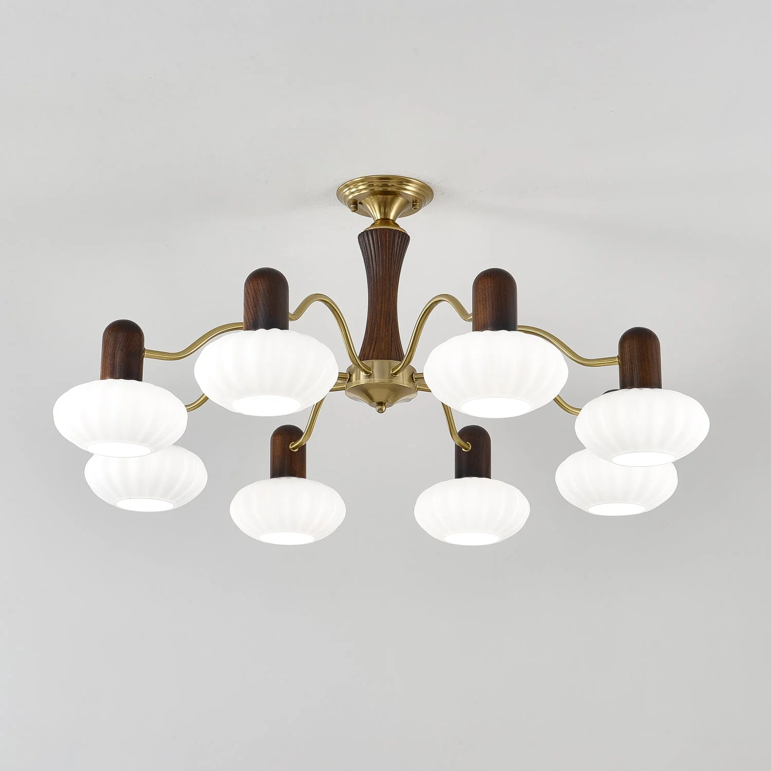 Aurora Chandelier Walnut Embrace White Finish - Image 21
