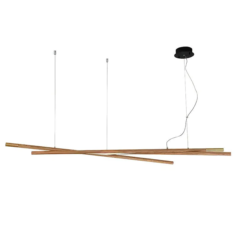 Aurora Chandelier Wooden Linear LED - Image 14