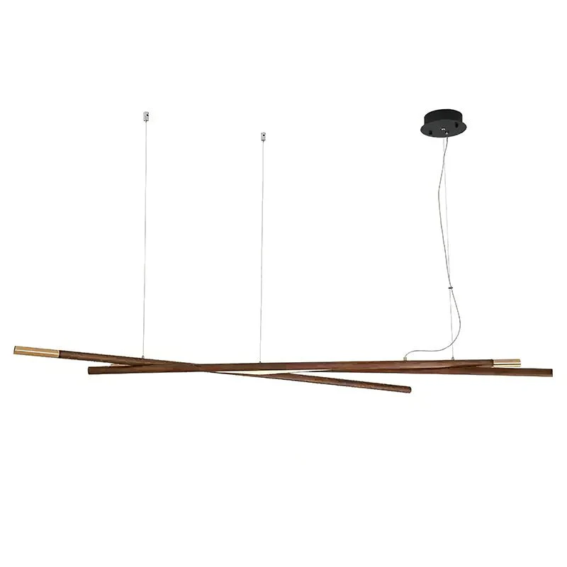 Aurora Chandelier Wooden Linear LED - Image 15