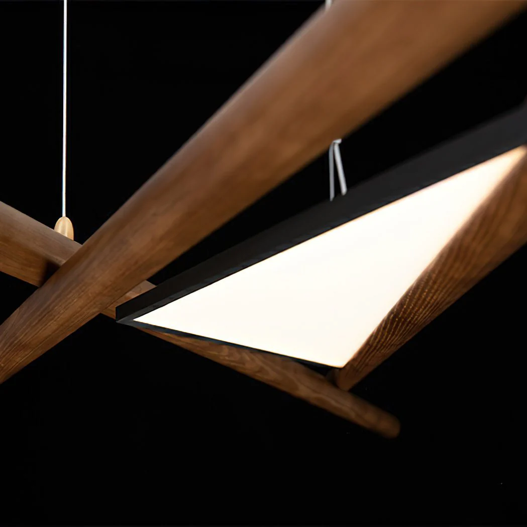 Aurora Chandelier Wooden Linear LED - Image 2