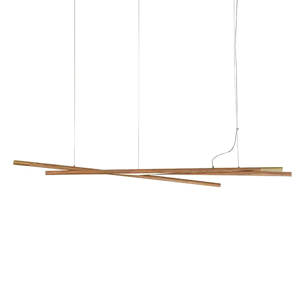 Aurora Chandelier Wooden Linear LED - Image 6