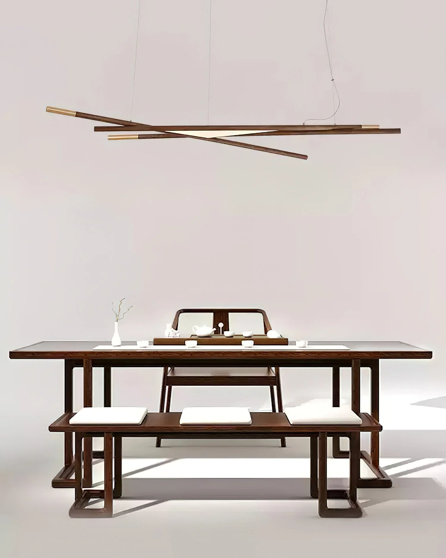 Aurora Chandelier Wooden Linear LED - Image 8
