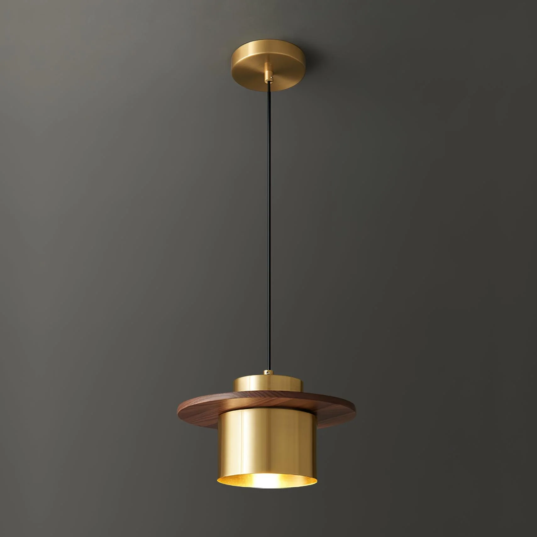 Aurora Industrial Brass Pendant Light - Image 27