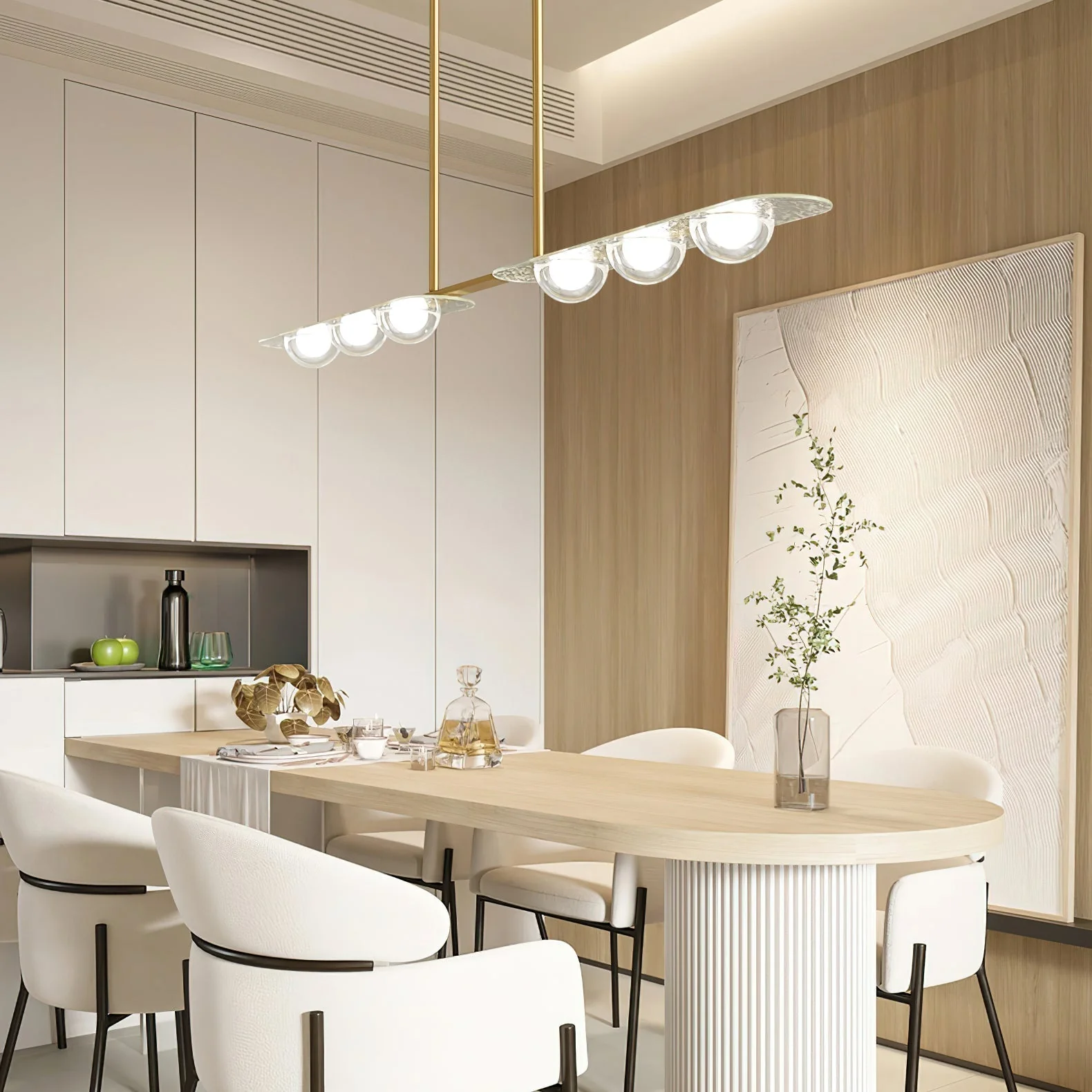 Aurora Pendant Lamp Linear Glass Minimalist - Image 13