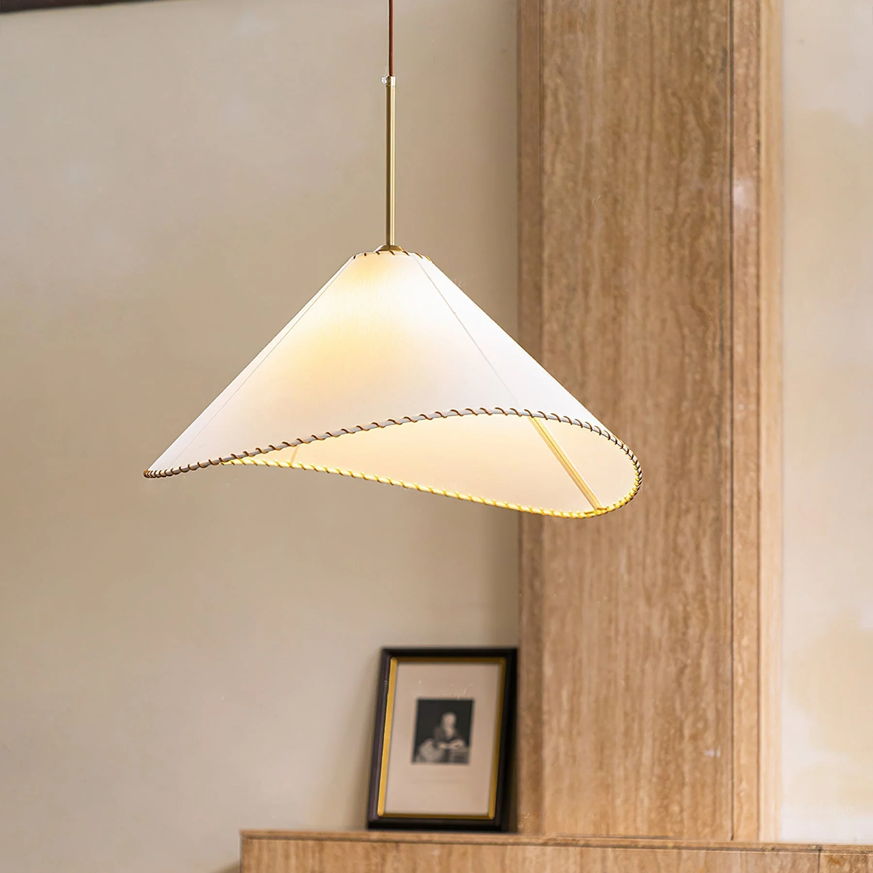 Aursoreth Nordic Twisted Shade Fabric Pendant Lamp - Image 3