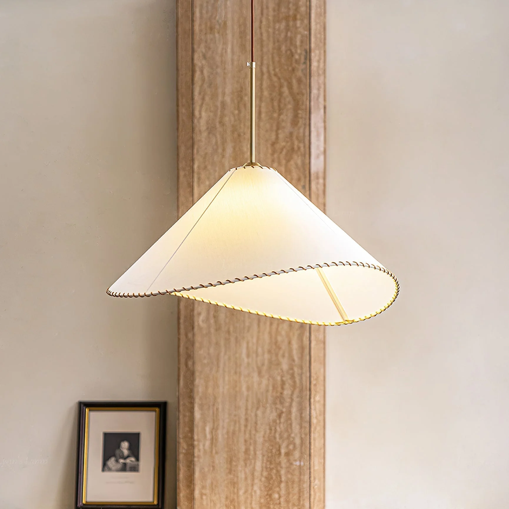 Aursoreth Nordic Twisted Shade Fabric Pendant Lamp - Image 7