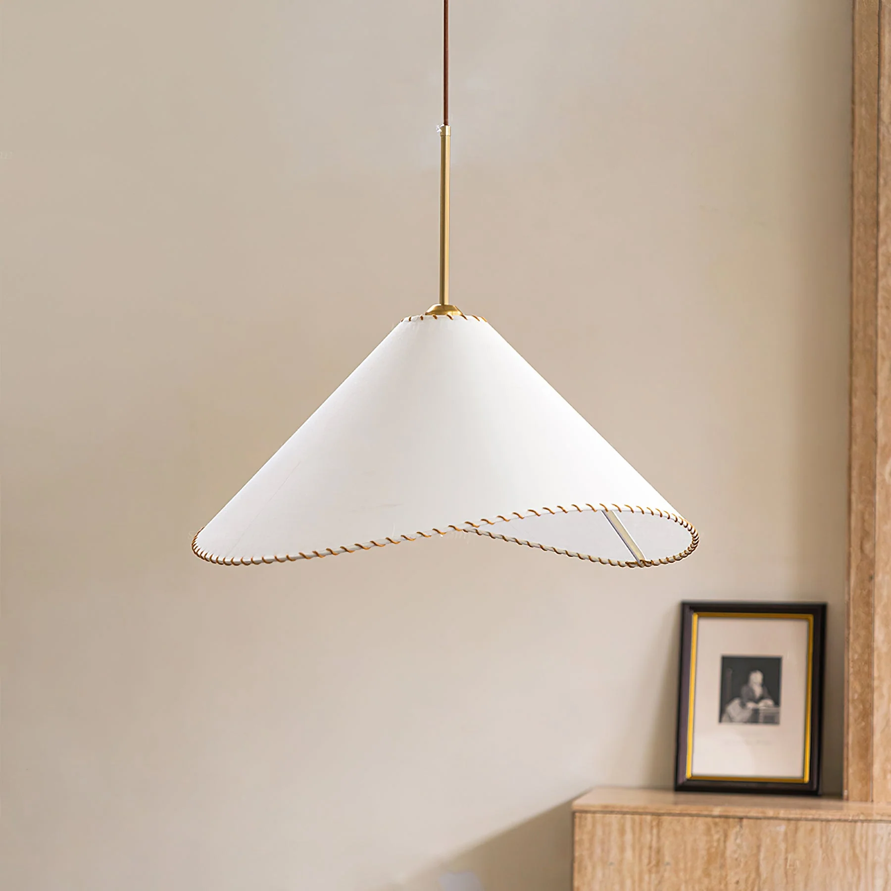 Aursoreth Nordic Twisted Shade Fabric Pendant Lamp - Image 9