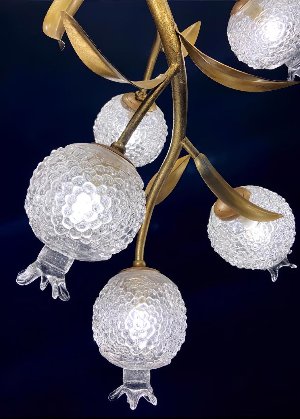 Aursorir Elegance Pomegranate Brass Glass Ceiling Lamp - Image 14