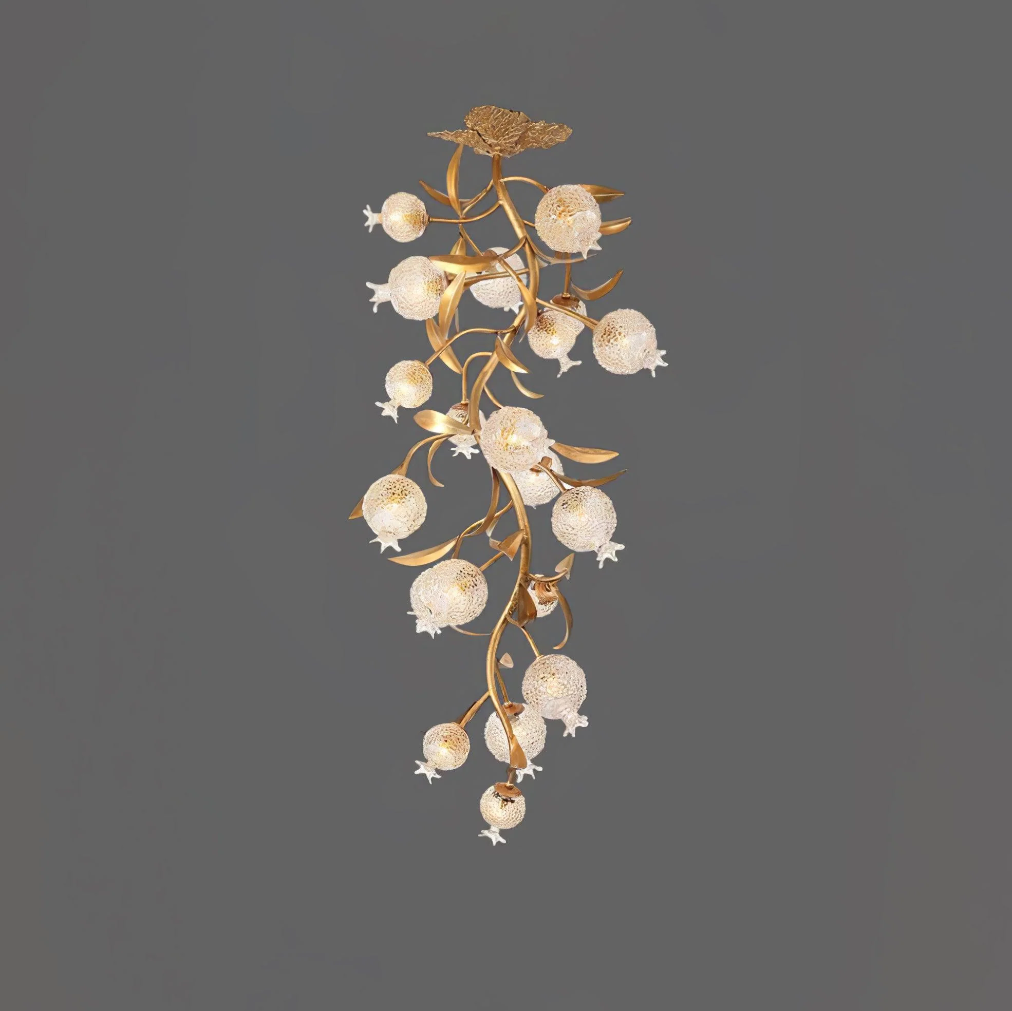 Aursorir Elegance Pomegranate Brass Glass Ceiling Lamp - Image 16