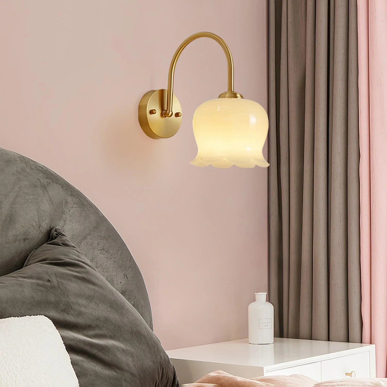 Avcarora Premium Nordic Art Brass Glass Wall Lamp - Image 7
