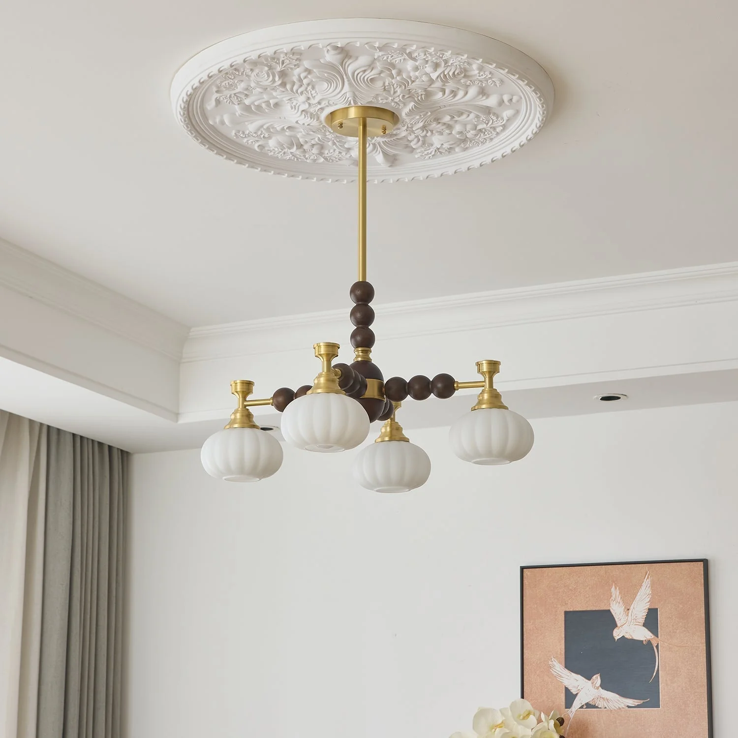 Avdorira Elegance Vintage Brass Wood Chandelier - Image 16