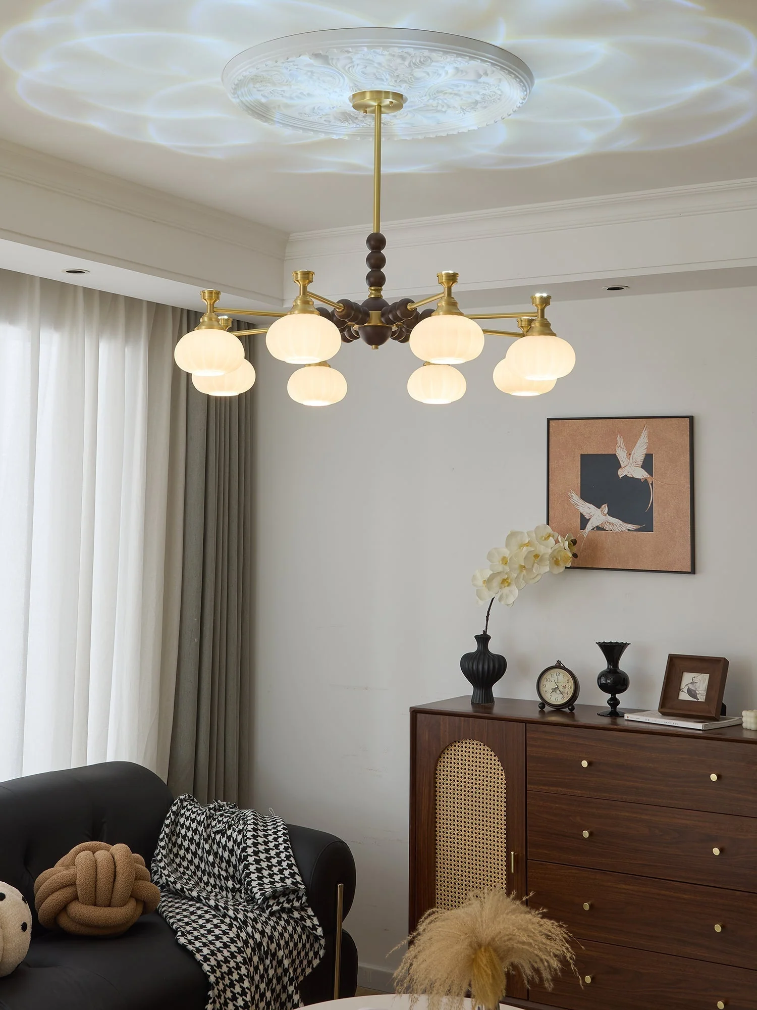 Avdorira Elegance Vintage Brass Wood Chandelier - Image 17