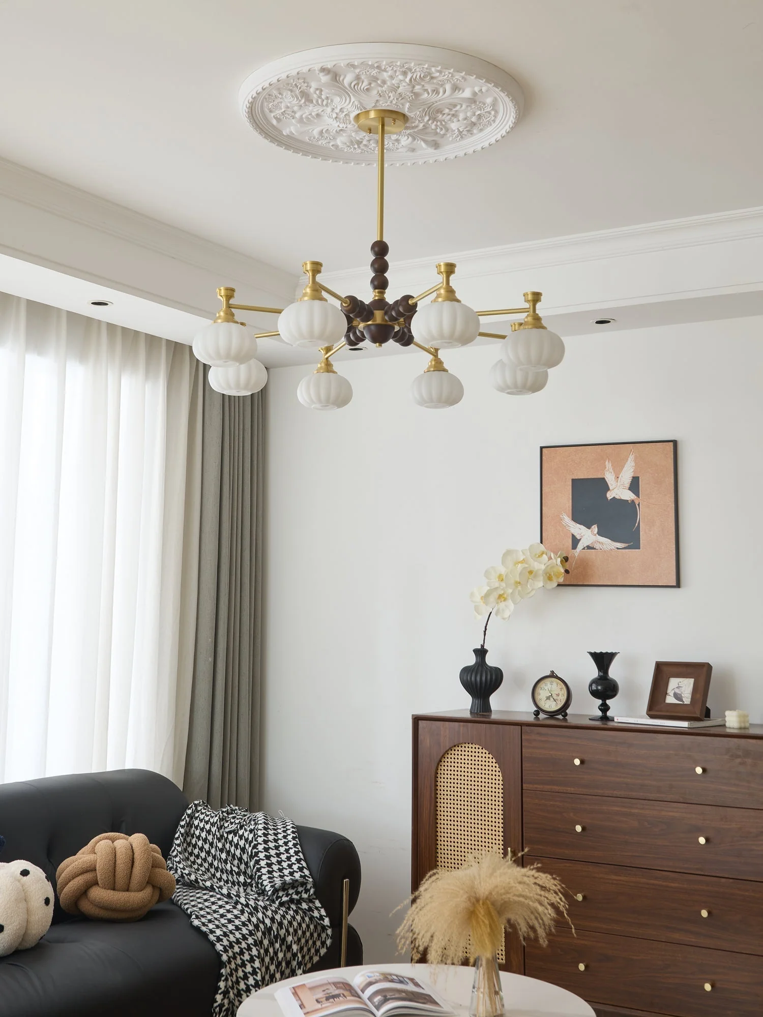 Avdorira Elegance Vintage Brass Wood Chandelier - Image 20
