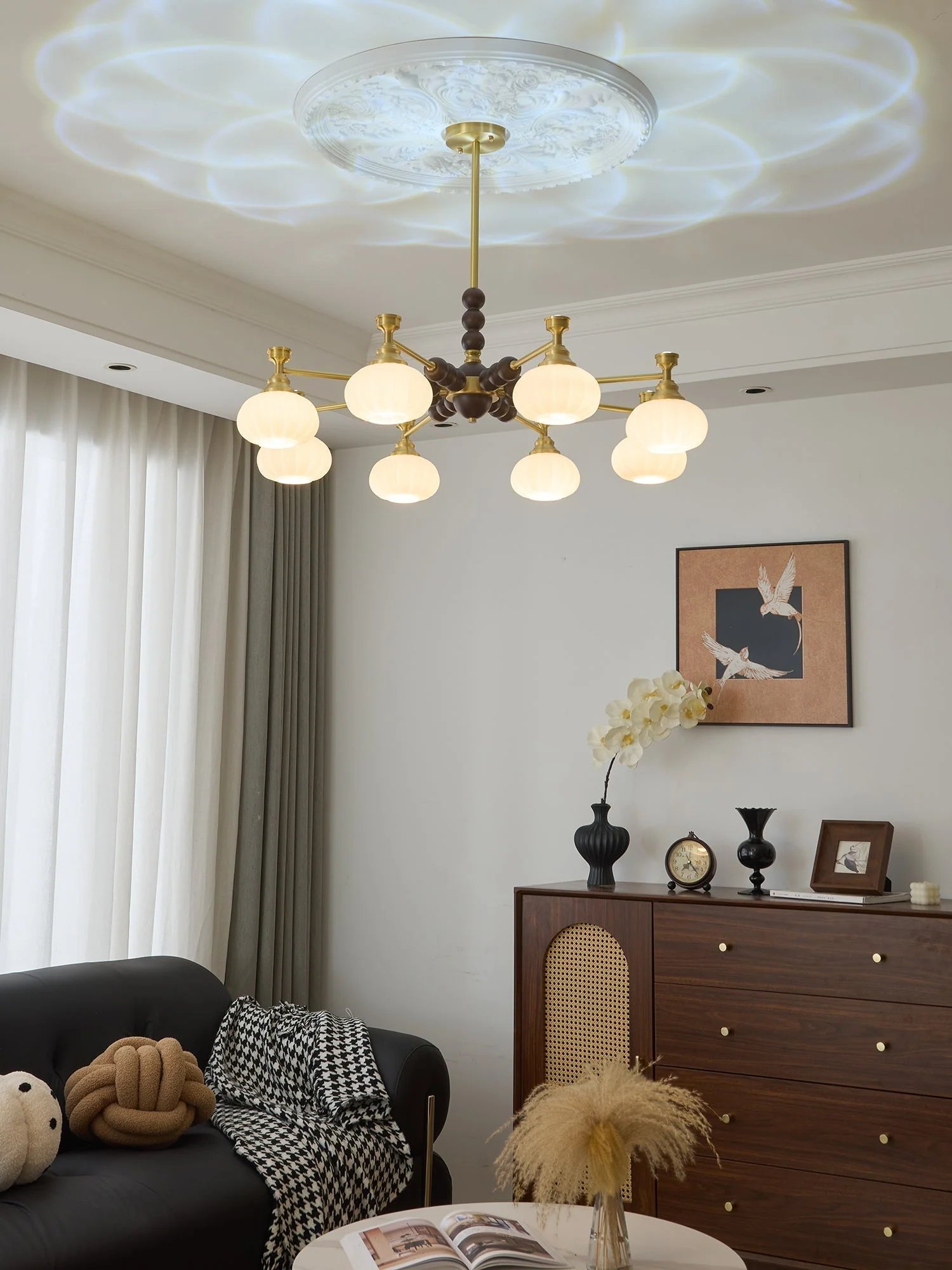 Avdorira Elegance Vintage Brass Wood Chandelier - Image 21