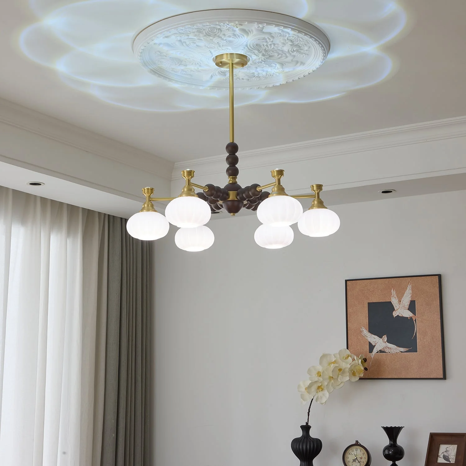 Avdorira Elegance Vintage Brass Wood Chandelier - Image 22