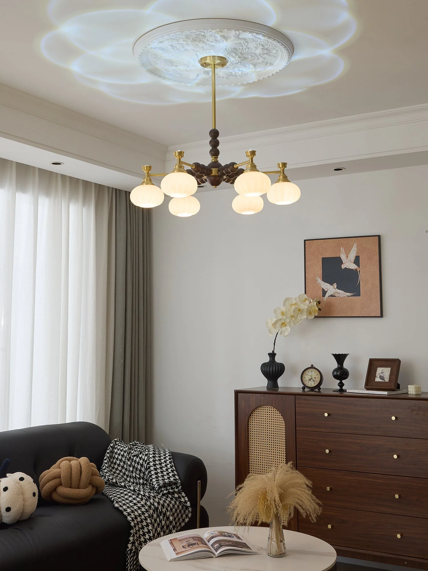 Avdorira Elegance Vintage Brass Wood Chandelier - Image 23