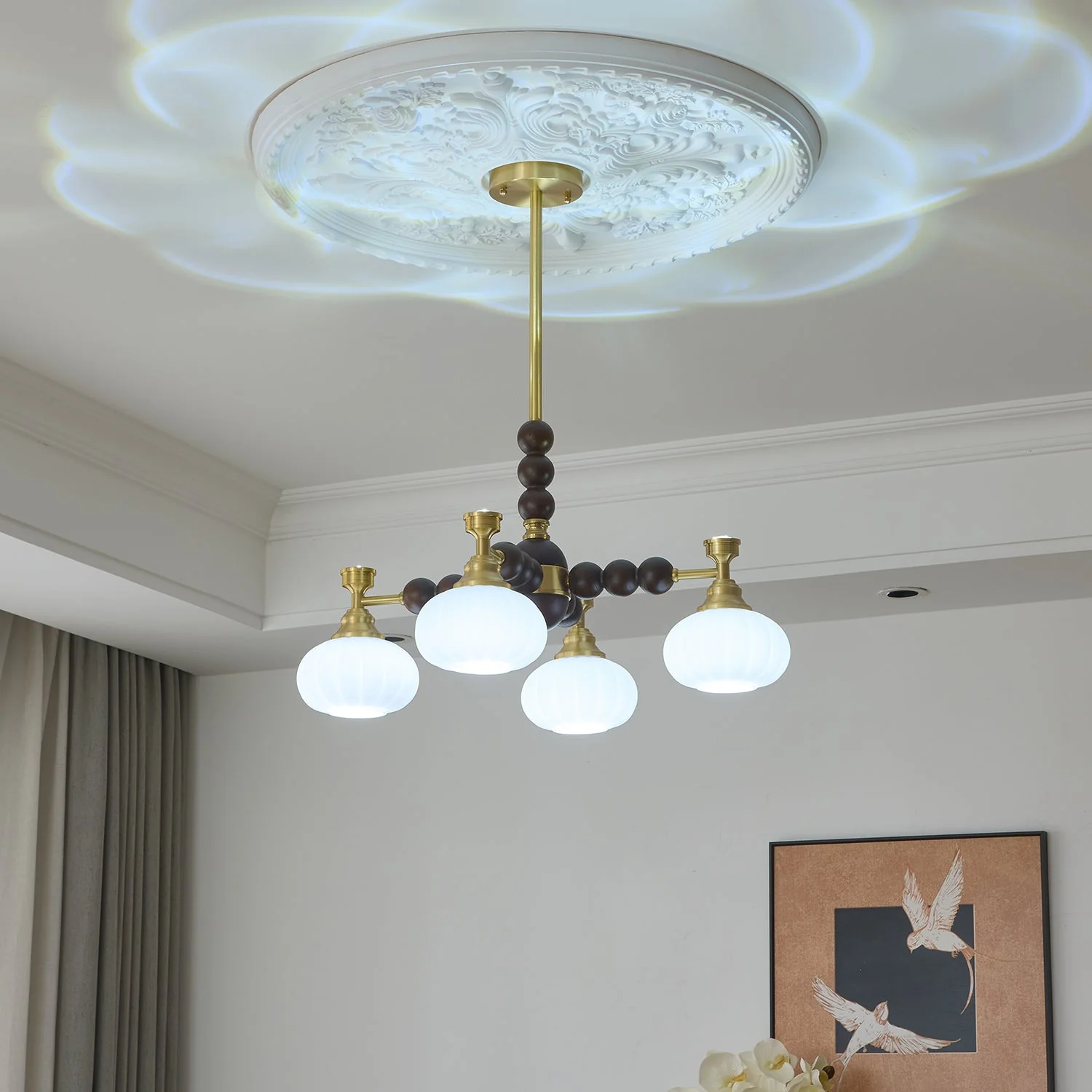 Avdorira Elegance Vintage Brass Wood Chandelier - Image 24