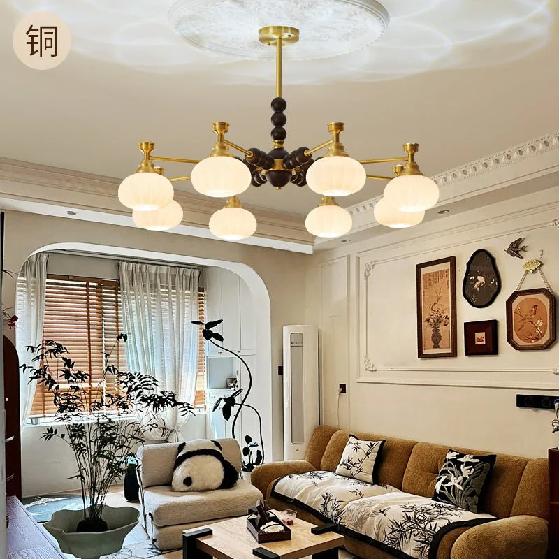 Avdorira Elegance Vintage Brass Wood Chandelier - Image 9