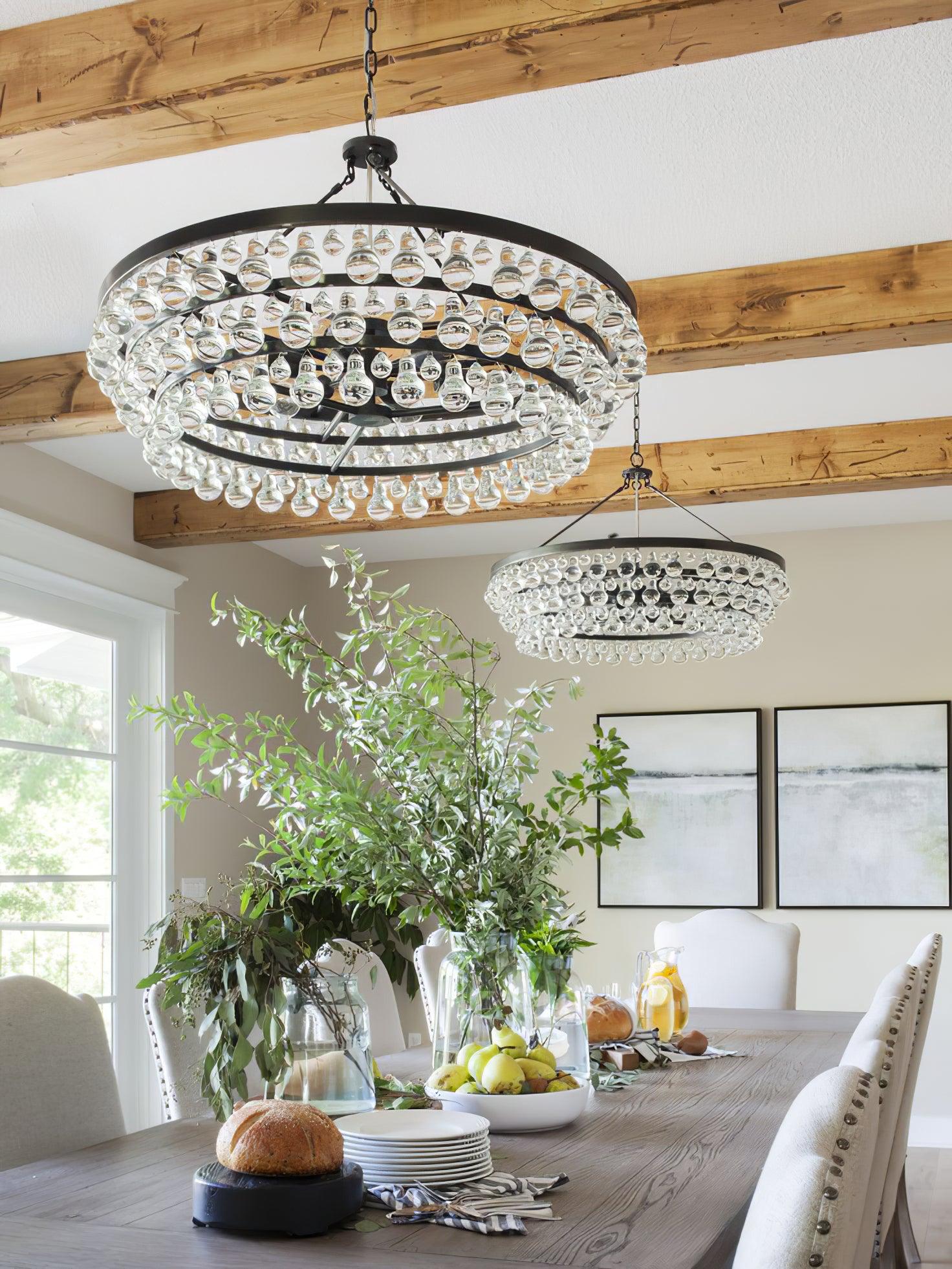 Avelis Postmodern Luxury Unique Tiered Crystal Chandelier - Image 21