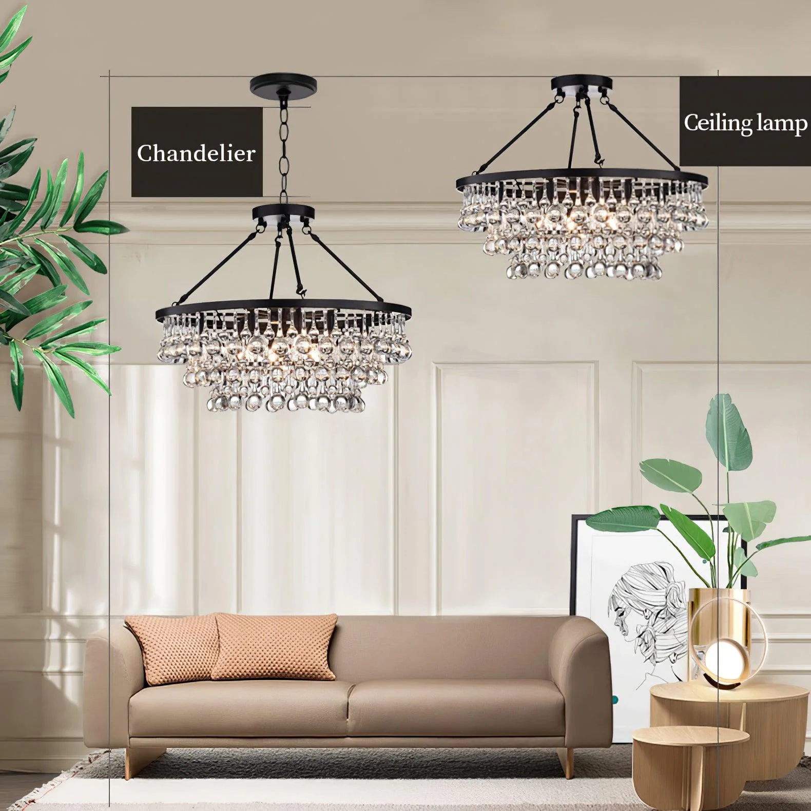 Avelis Postmodern Luxury Unique Tiered Crystal Chandelier - Image 28