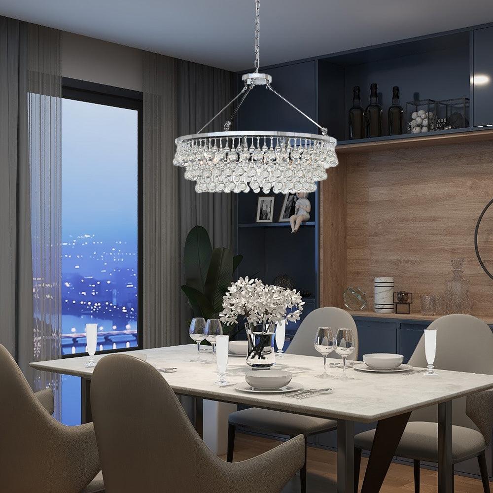 Avelis Postmodern Luxury Unique Tiered Crystal Chandelier - Image 34