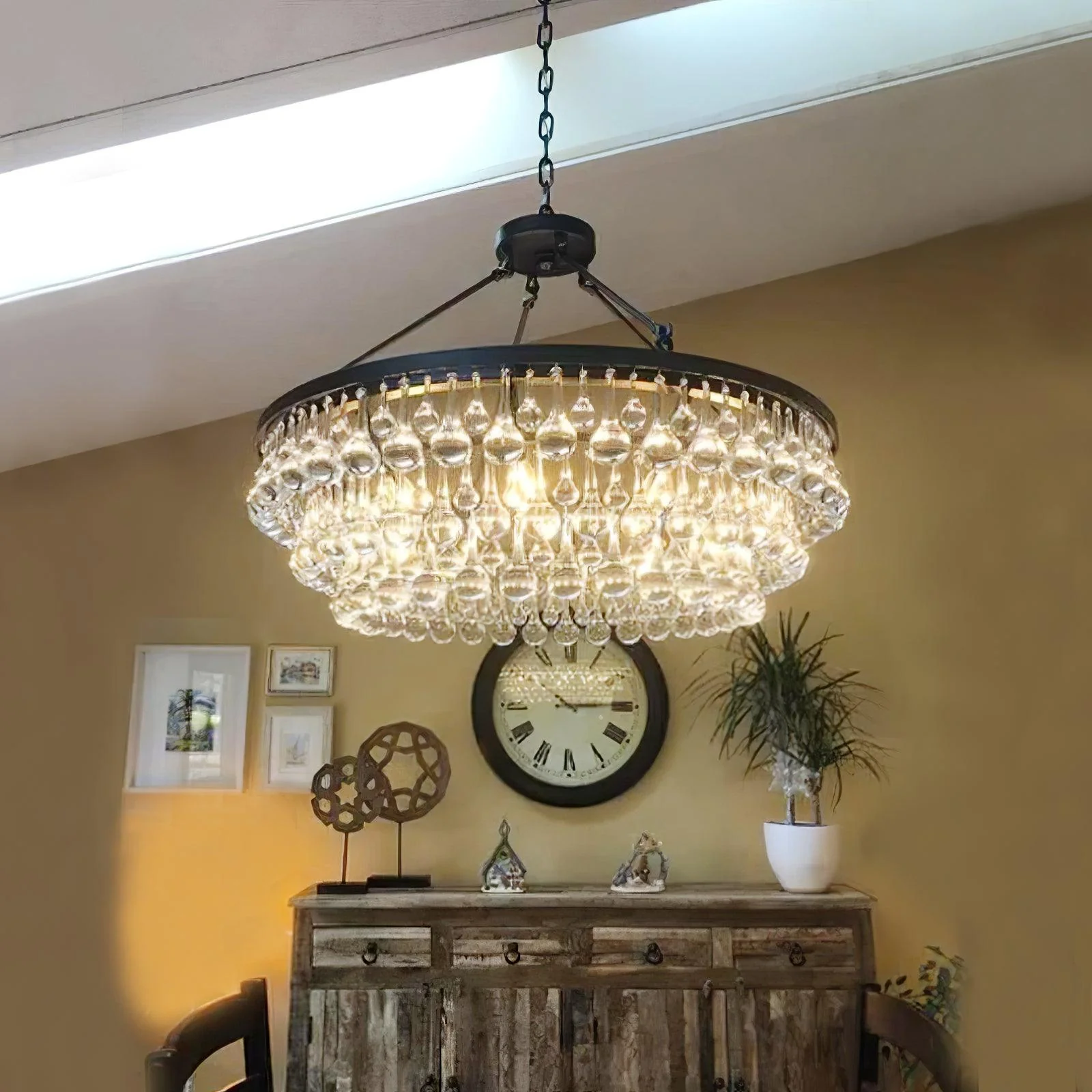 Avelis Postmodern Luxury Unique Tiered Crystal Chandelier - Image 40