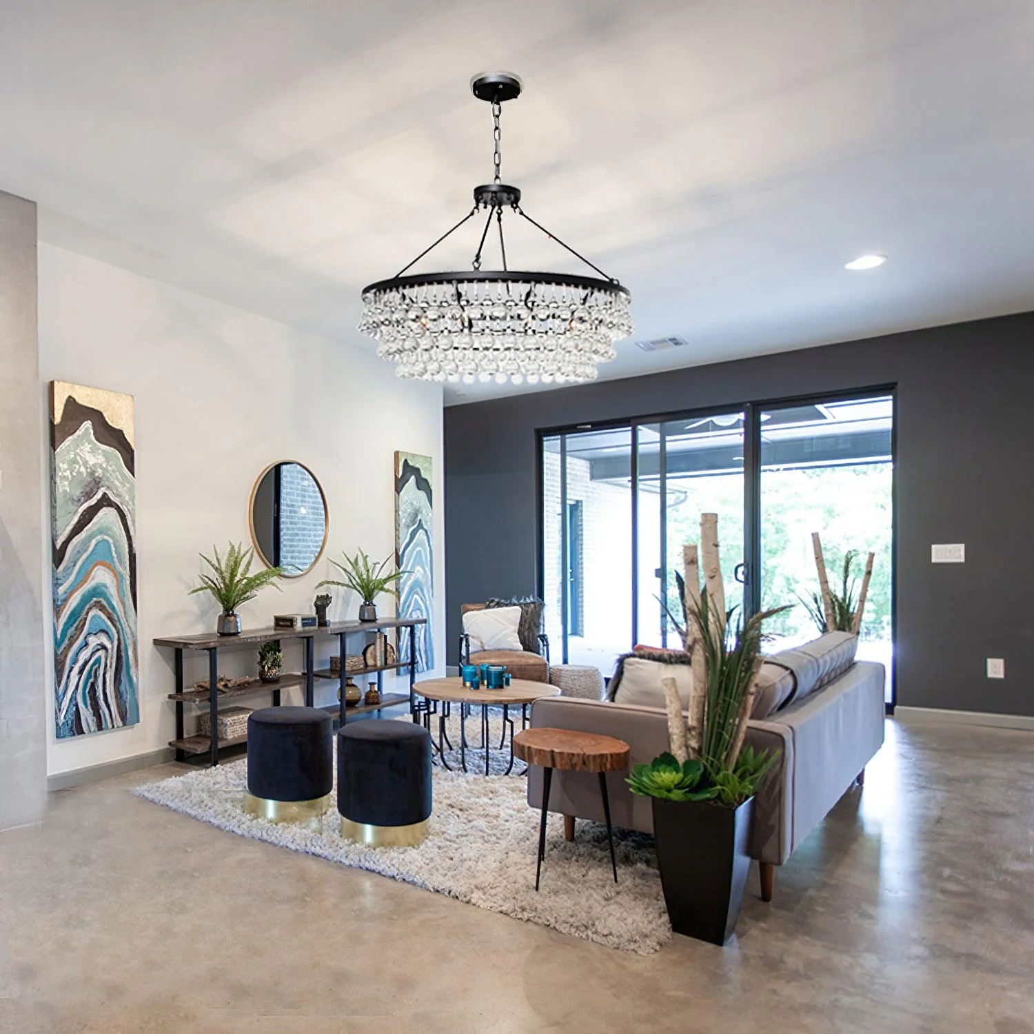 Avelis Postmodern Luxury Unique Tiered Crystal Chandelier - Image 46