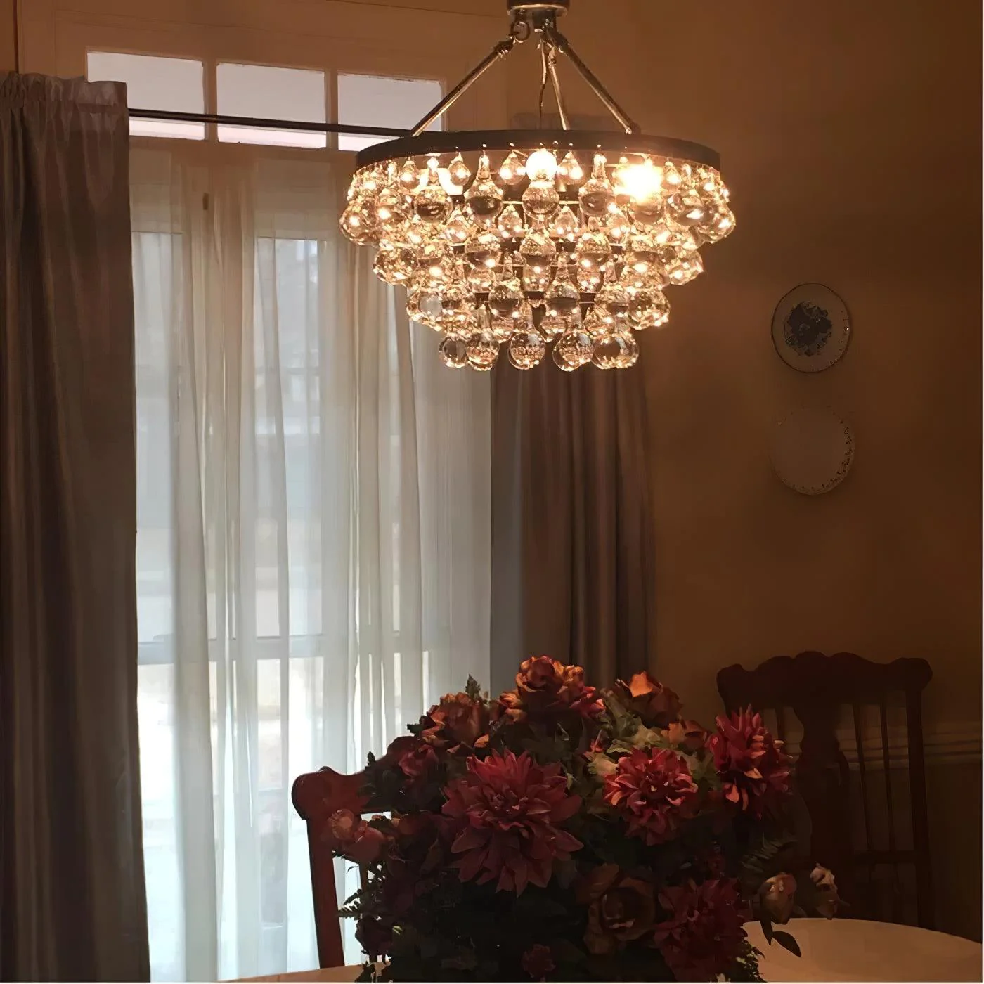 Avelis Postmodern Luxury Unique Tiered Crystal Chandelier - Image 6