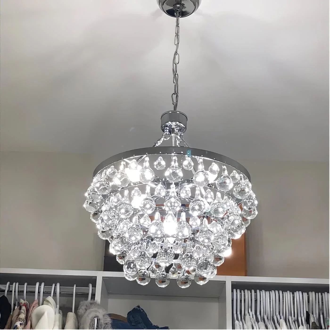 Avelis Postmodern Luxury Unique Tiered Crystal Chandelier - Image 8