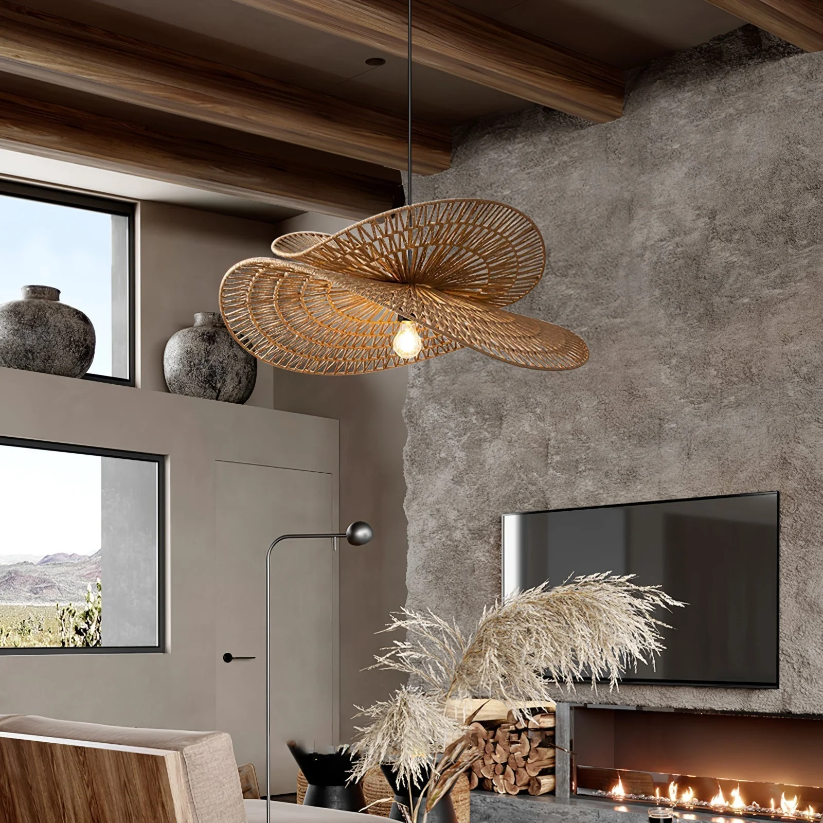 Avelora Hemp Rope Traditional Pendant Light - Image 11
