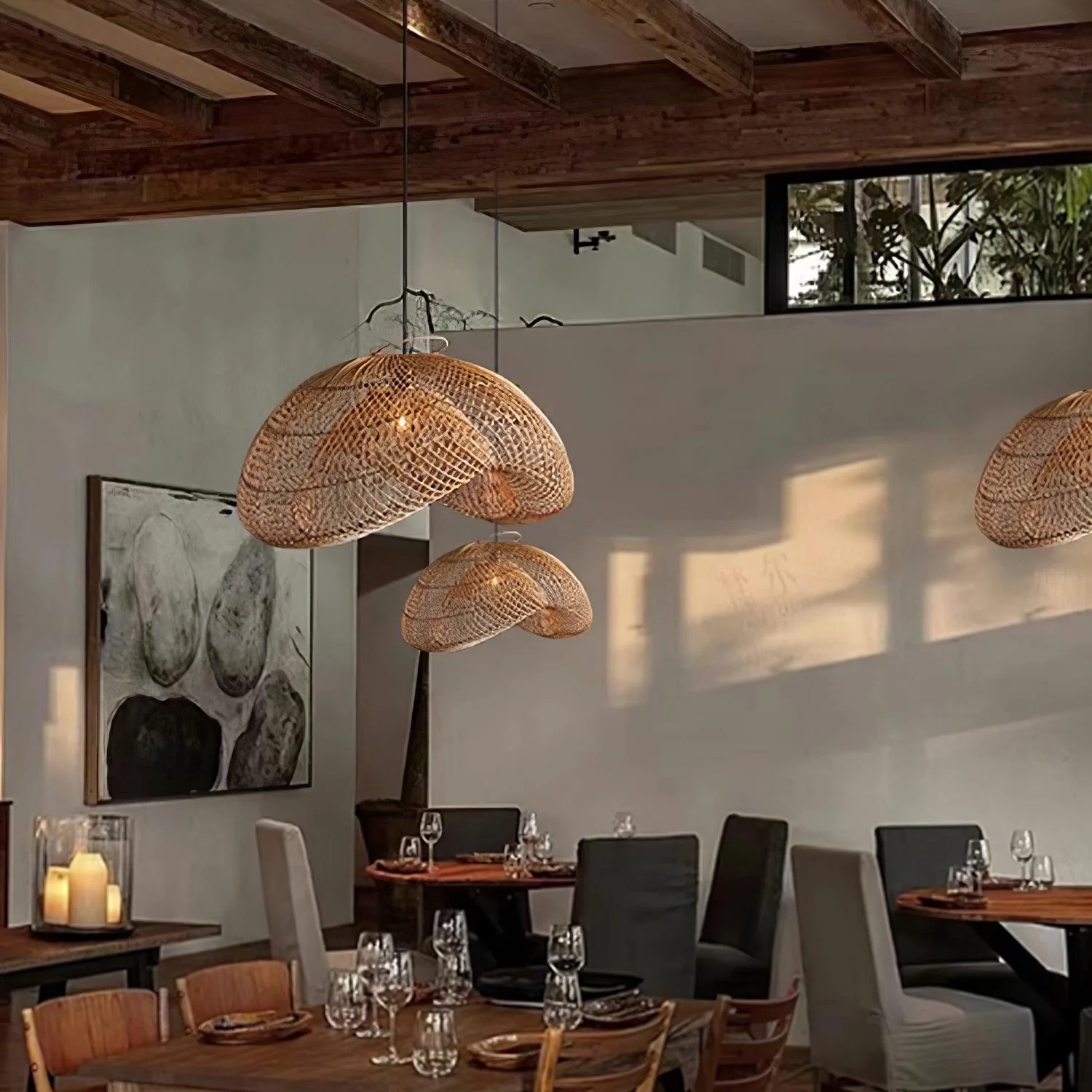 Averon Rattan Vintage Pendant Light - Image 10