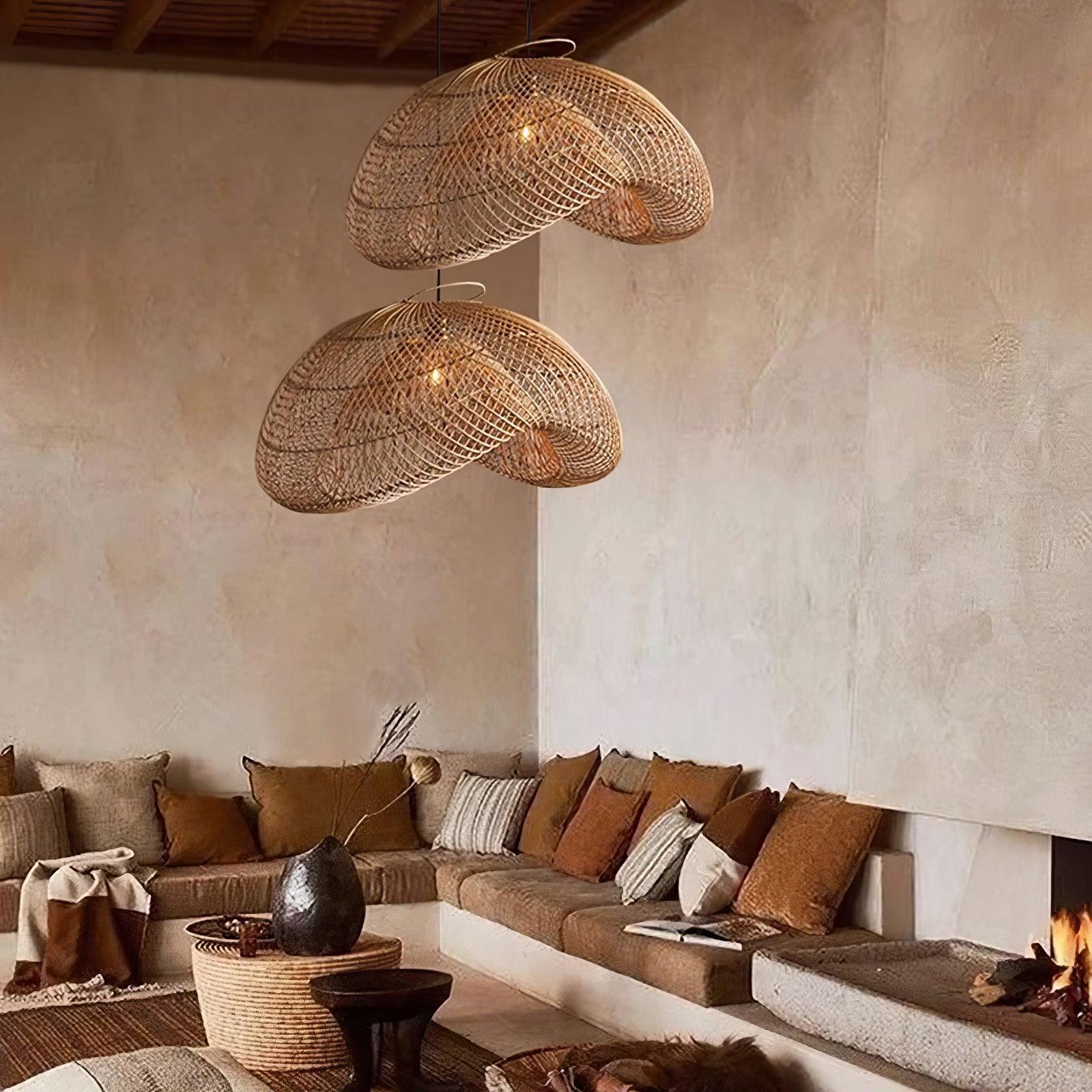 Averon Rattan Vintage Pendant Light - Image 13