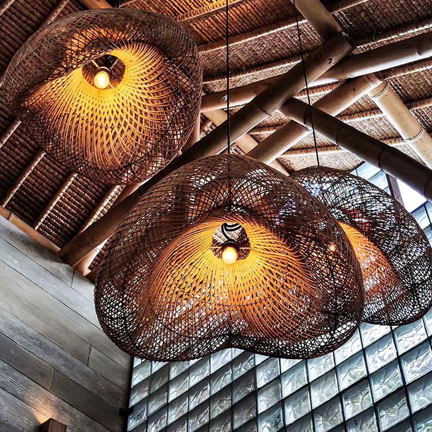 Averon Rattan Vintage Pendant Light - Image 17