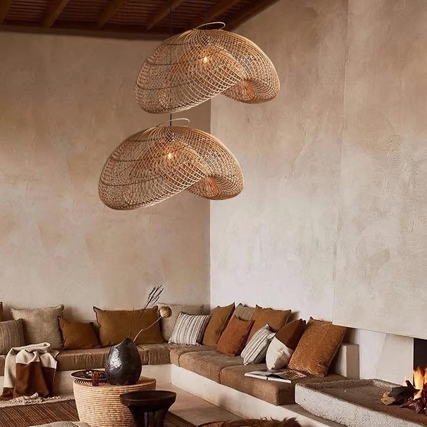 Averon Rattan Vintage Pendant Light - Image 4