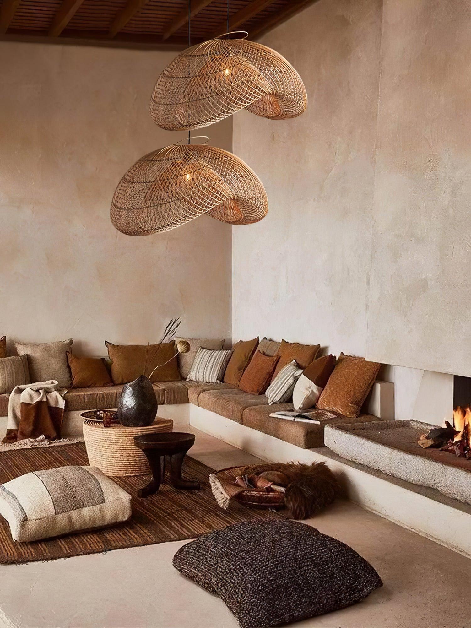 Averon Rattan Vintage Pendant Light - Image 9